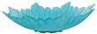 Colorful Recycled Art Glass Large Aqua Blue Splash Bowl 15"D, 3.75"H