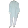 Mens Yoga Clothing Cotton Embroidered Kurta Pajama Chest :40 (chgkp136)