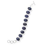 7.5+1 Extension Toggle Bracelet with Faceted Sapphire
