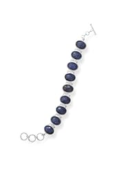 Faceted Rough-Cut Sapphire Bracelet