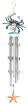 Blue Crab Decorative Metal Windchime