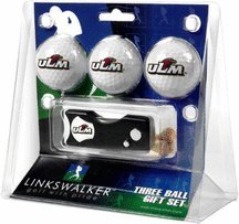 Louisiana Warhawks 3 Golf Ball Gift Pack With Spring Action Tool