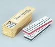 Jumbo D-6 Black/White W/Spinner In Wooden Box - Dominoes Double 6