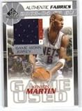 2003-04 SP Game Used Authentic Fabrics #KM-J Kenyon Martin - Nuggets (Piece of Authentic Game-Worn Jersey) (Basketball Cards)