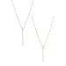 necklace Minimal Chic Hanging Vertical Bar