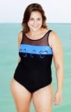 Vine With Me One Piece High Neck Swimsuit by Longitude - Women's Swimwear Plus Size Swimsuit