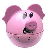 (Price/piece)60-Minute Pink Pig Kitchen Timer, Mechanical Counting Timer, Shower Timer, Short Ring Timer Alarm