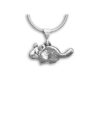 Sterling Silver Chinchilla Pendant by The Magic Zoo