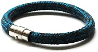 Mens Nautical Rope Bracelet Deep Blue/Black