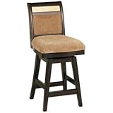 Beige Chenille 26" High Swivel Counter Stool