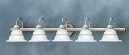 5 Light Weathered Silver Bath Bracket 44 in. -M1865-90