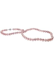 HinsonGayle AAA Handpicked Ultra-Luster 6.5-7.0mm Naturally Lavender Cultured Pearl Necklace (Sterling Silver, 18")