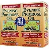 American Health Evening Primrose Oil 1300 mg Soft Gels 120's Buy 1 Get 1 Free package (Evening Primrose Oil Contains One of the Richest Sources of Gamma-linolenic Acid, GLA, Exceptional Support for Women)