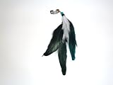 Jacksonville Sports Fans, Clip-in Feather Hair Extensions Rooster Green, Black, White- Football Team Spirit in Your Hair!