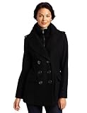 Miss Sixty Womens Missy Double Breasted Knit Collar Pea Coat
