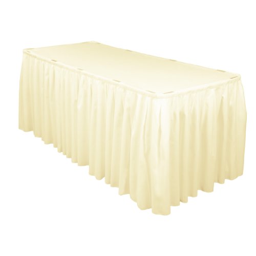 14 Foot Satin Table Skirt Ivory