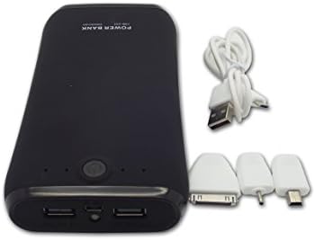 PowerEquip External Rechargeable Battery 20000mAh Dual Port Power Bank for Tablet PC, Smartphone Power Back up, Apple iPhone, iPad, Samsung Galaxy Tab S3, Nexus, ASUS, HTC, Motrola And More - Black