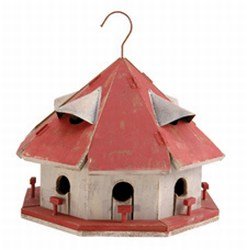 Barnstorm Birdhouse Red Roof Clean Out