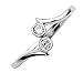 Sterling Silver Elegant Cubic Zirconia Toe Ring