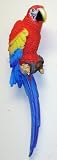 Large Red Parrot Indoor Outdoor Wall Art Statue Figure