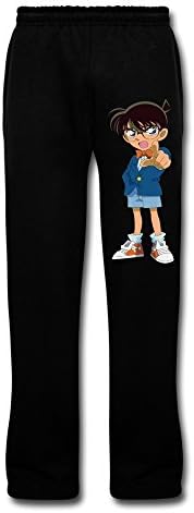 WVCAK Men's Detective Conan Sweatpants With Pocket L Black