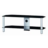 Sonorous - NEO2110B - Meuble NEO Alu anodis&eacute; verre noir pour Ecran Plasma / LCD - Dimensions : L110 x H40 x P40 cm