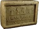 Savon de Marseille (Marseille Soap) - Verbena Soap Exfoliating Bar 250g - Handcrafted Pure Olive Oil French Soap with Crushed Provencial Verbena
