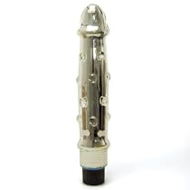 Nubby Silver Vibrating Glass Dildo Pleasure Wand