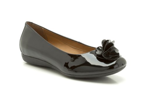 Clarks Womens Audry Tulip Black Pat Leather 6 UK