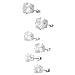 Sterling Silver CZ Princess Earring Set (3-pair)