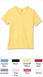 Hanes 5.2 oz Women's COMFORTSOFT Relax Fit V-Neck T-Shirt 5780, Pale Pink, 2XL