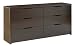 Contemporary Style 6 Drawer Double Dresser