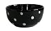 Waechtersbach Cereal Bowls, Set of 4, White Polka Dots on Black