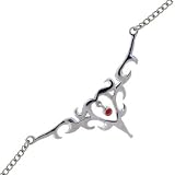 TRIBAL HEART No. 1 Ruby Red BACK Belly Chain