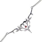 Tribal Heart No. 1 Ruby Red Back Belly Chain