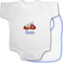 Owen Fire Truck Bib and Onesie