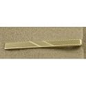 Gold Tie Bar Laser Etched Striped Pattern - 2.6" Long