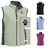 Sheltie Ladies' Micro Fleece Unlined Vest with Bone Zipper Pull and Embroidered image