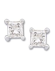 Pair 1/3 CT TW 14K White Gold Diamond Earring
