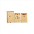 THE NATURAL BIRCH KITCHEN - 3 PIECE SET - Sink, Stove, Fridge