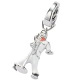 Fossil Damen-Charm Anhänger America Elvis weiss Edelstahl JF86008040