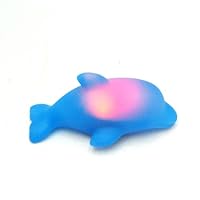DEDC LED Colorful Flashing Rubber Dolphin Bath Toy