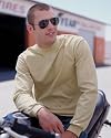 Anvil-Cotton Deluxe Long Sleeve Mock Turtleneck ~Independence Red~Adult-2X