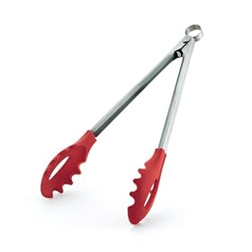 Buy Browne & Co Cuisipro 13-Inch Silicone Pasta Tongs, Red