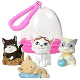 Kitty In My Pocket:Pink Clip on with 4 Kittens