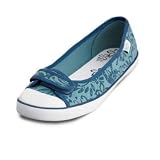 Mantaray- Green floral pattern velcro pumps