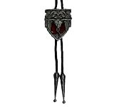 Best Buy Western Native American Indian Longhorn Skull Bolo Tie Red