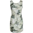 Short Tank V-Back Dress - Bamboo Island Round Neck V-Back Hawaiian Aloha Darted Tank Dress - Regular and Plus Size