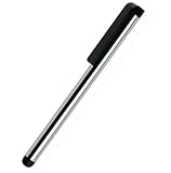Stylus Soft Touch Pen for E-book E-reader Barnes and Noble Nook Ebook Ereader Color Wifi Touch Screen Lcd Silver Metal Black Rubber Shirt Clip Tablet