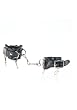 Black Patent Ankle Cuff With Attached Key Buckles (Black-1)